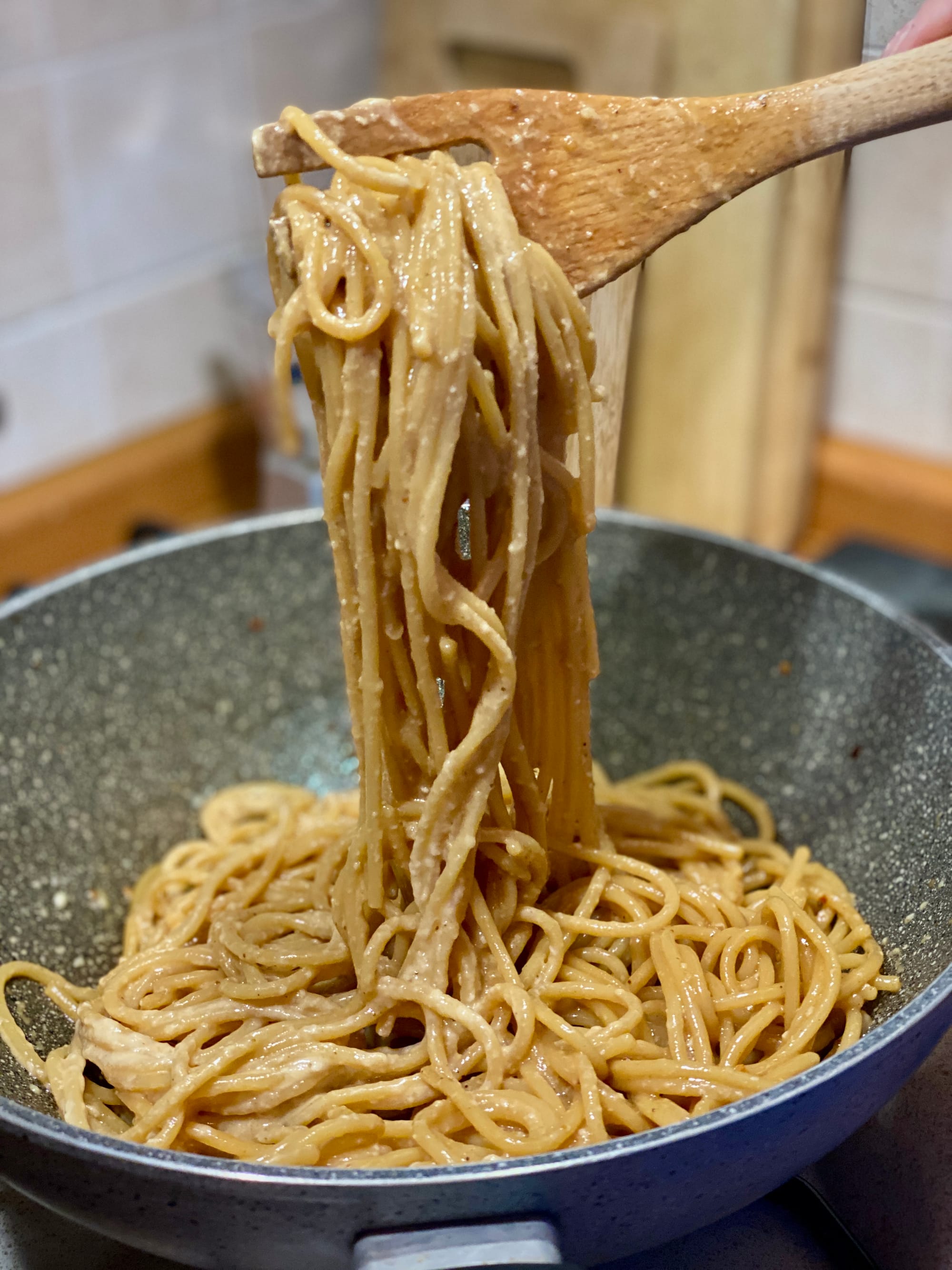 Bloody delicious Cacio & Marmite spaghetti, mate!