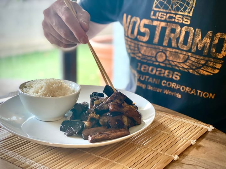 In principio era il riso cotto per assorbimento - Le melanzane saltate della zia cinese